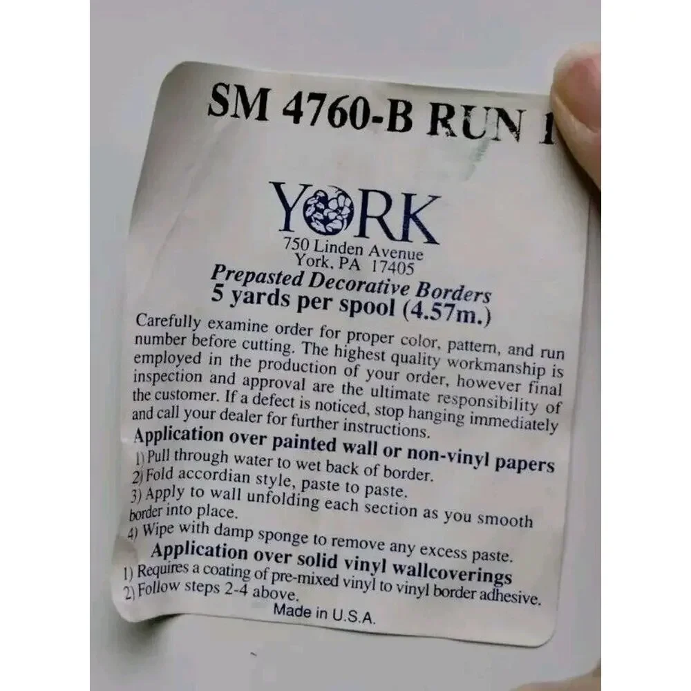 YORK pre pasted